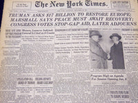 1947 DEC 20 NEW YORK TIMES - TRUMAN ASKS $17 BILLION TO RESTORE EUROPE - NT 172