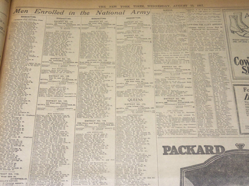 1917 AUGUST 15 NEW YORK TIMES - JUDGE HYLAN TO HEAD TICKET - MITCHEL - NT 8512