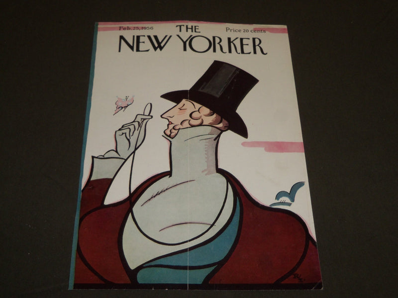 1956 FEBRUARY 25 NEW YORKER MAGAZINE FRONT COVER ONLY BY REA IRVIN - ART DECO