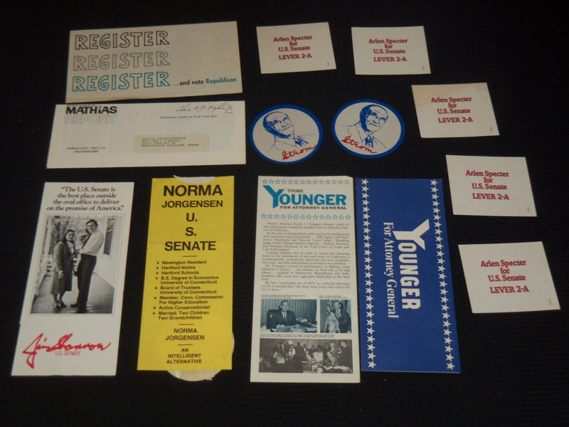 1970'S-1980'S ASSORTED POLITICAL CAMPAIGN LITERATURE LOT OF 64 - O 2597C