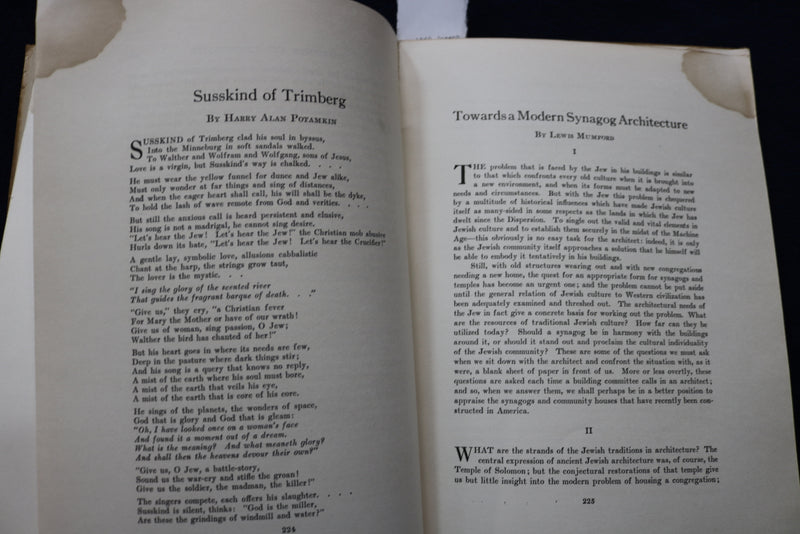 1925 JUNE THE MENORAH JOURNAL - LEWIS MUMFORD - K 1604