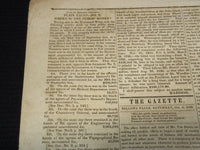 1839 OCTOBER 5 BELLOWS FALLS GAZETTE NEWSPAPER - VERMONT - NP 3297G