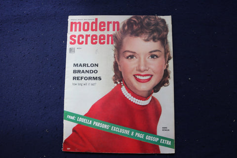 1954 NOVEMBER MODERN SCREEN MAGAZINE - DEBBIE REYNOLDS COVER - E 17336