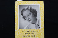1940'S PRIVATE LIVES PROGRAM - TALLULAH BANKHEAD - DONALD COOK - K 2291