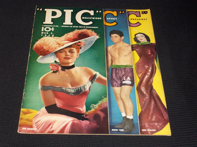 1940 MARCH 5 PIC MAGAZINE - SHERIDAN TWIN MISS ENGLAND COVER - E 5040