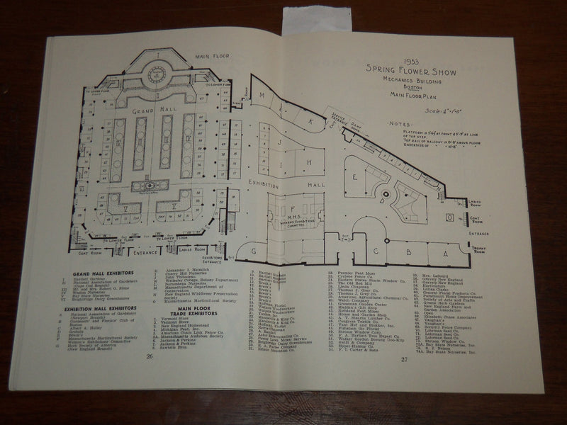 1953 MARCH NEW ENGLAND SPRING FLOWER SHOW 82ND ANNUAL PROGRAM - K 1202