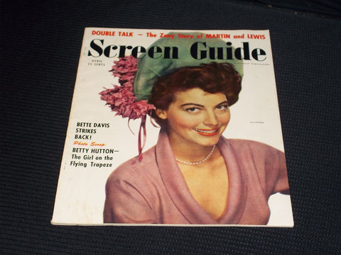 1951 APRIL SCREEN GUIDE MAGAZINE - AVA GARDNER FRONT COVER - E 15369