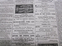 1866 THE EVENING TELEGRAPH NEWSPAPER LOT OF 11 - NICE ADVERTISEMENTS - NP 1439
