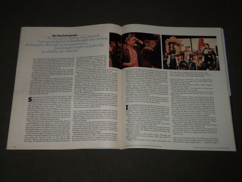 1997 NOVEMBER 9 NEW YORK TIMES MAGAZINE SECTION - PAUL SIMON COVER - J 3042
