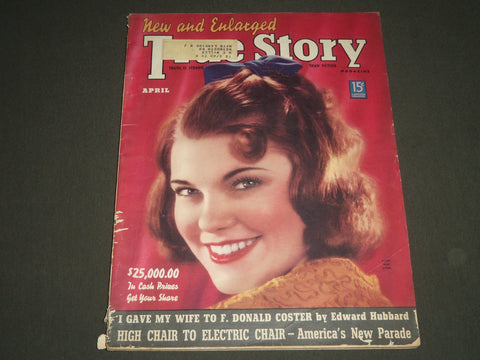 1939 APRIL TRUE STORY MAGAZINE - DORIS MAE MYERS FRONT COVER - ST 5339