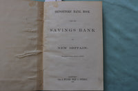 1860'S NEW BRITIAN SAVINGS BANK DEPOSITORS BOOK - K 3308