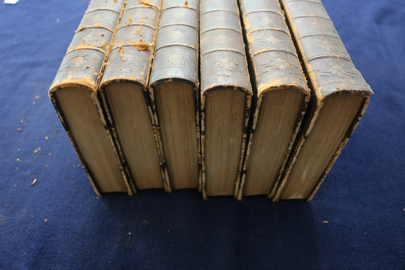 1891 BOSWELL'S LIFE OF JOHNSON HARDCOVER BOOKS - LOT OF 6 VOLUMES - KD 9449
