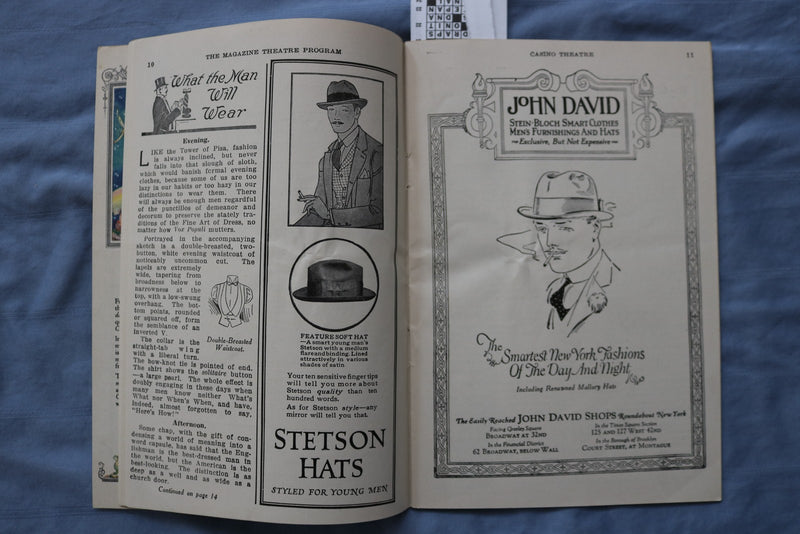 1922 TANGERINE - CASINO THEATRE PROGRAM - JEANETTE MACDONALD - K 2733