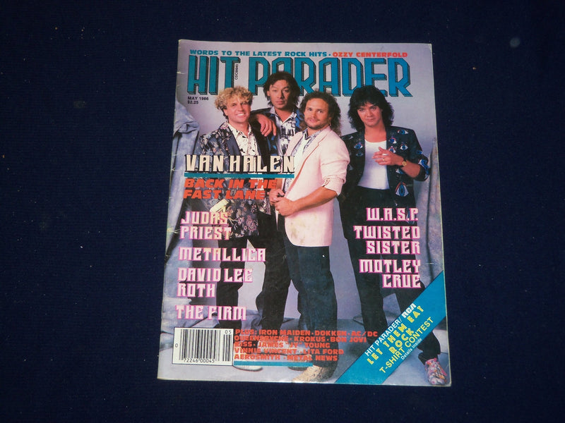 1986 MAY HIT PARADER MAGAZINE - VAN HALEN COVER - SP 9593