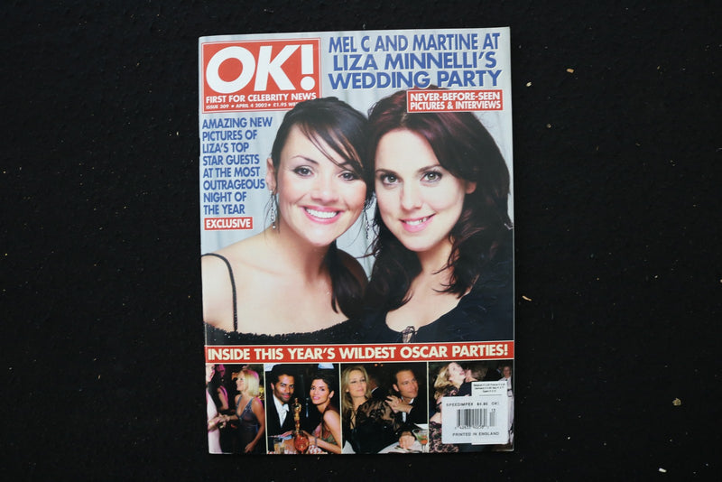 2002 APRIL 4 OK! MAGAZINE - MARTINE MCCUTCHEON & MEL C COVER - E 25863