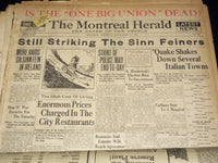 1919 SEPTEMBER THE MONTREAL HERALD NEWSPAPER LOT OF 23 ISSUES - NTL 16C