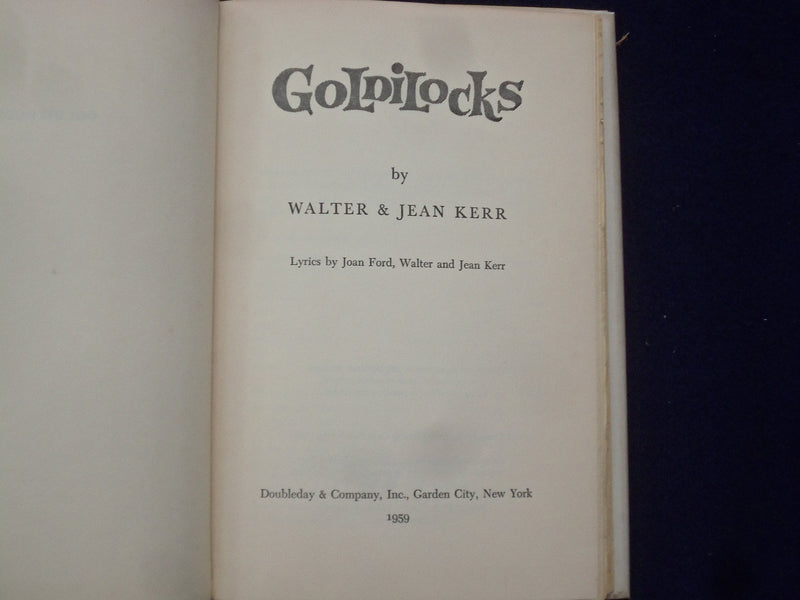 1959 GOLDILOCKS HARDCOVER BOOK BY JEAN & WALTER KERR - 1ST EDITION - KD 9198