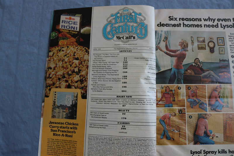 1976 APRIL MCCALL'S MAGAZINE - 100TH ANNIVERSARY ISSUE - SP 4786H