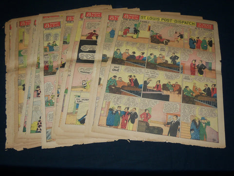 1928-1932 ST. LOUIS POST DISPATCH COLOR COMIC FRONT PAGES LOT OF 29 - NTL 82J