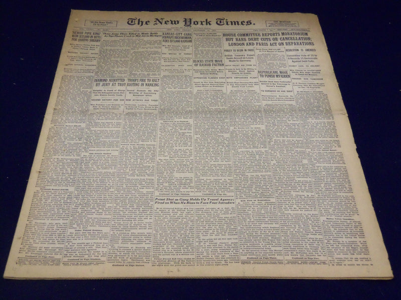 1931 DEC 18 NEW YORK TIMES - DIAMOND ACQUILTED BY JURY AT TROY - NT 2198