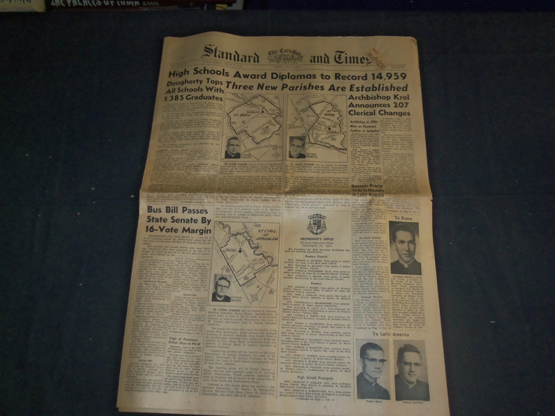 1965 JUN 4 THE CATHOLIC STANDARD AND TIMES NEWSPAPER-PARISHES ESTABLISHED-NP3390