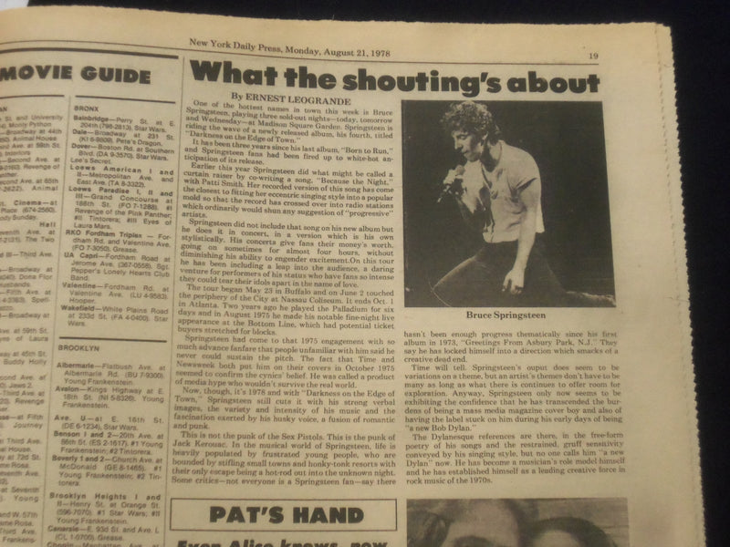 1978 AUGUST 21 NEW YORK DAILY PRESS NEWSPAPER - VOL. 1, NO. 1 - NP 6094