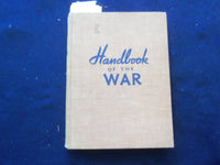 1939 HANDBOOK OF THE WAR HARDCOVER BOOK BY JONH DE WILDE & D. POPPER - KD 8254