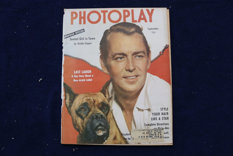 1950 SEPTEMBER PHOTOPLAY MAGAZINE - ALAN LADD COVER - E 17838