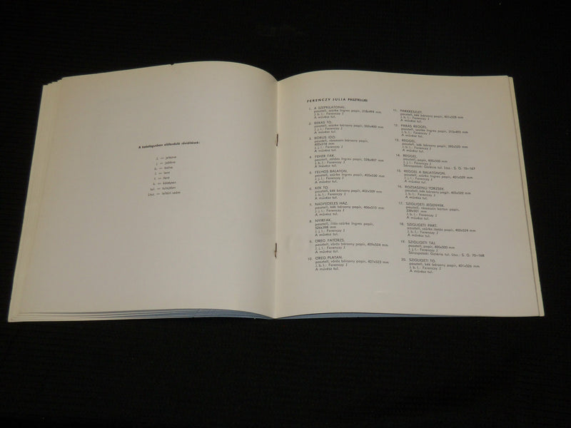 1971 FERENCZY JULIA ES GY. SZABO BELA SOFTCOVER BOOK - HUNGARIAN - J 6929