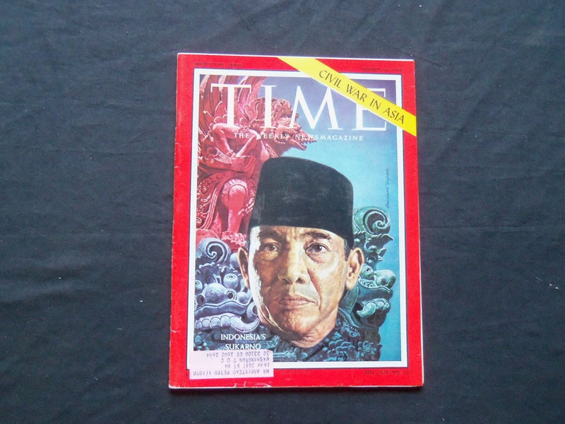 1958 MARCH 10 TIME MAGAZINE - INDONESIA'S SUKARNO - T 1628