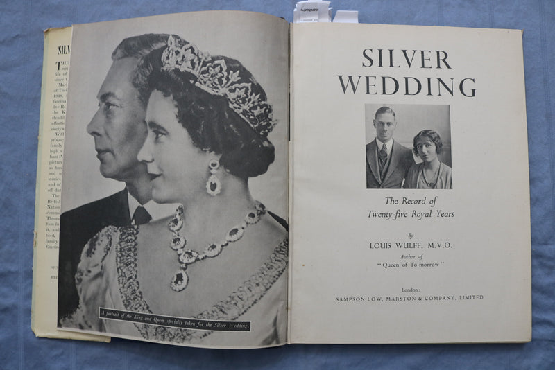 1948 SILVER WEDDING- 25 ROYAL YEARS HARDCOVER BOOK BY LOUIS WULFF - KD 9369