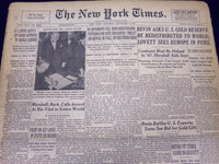1947 SEPT 4 NEW YORK TIMES - BEVIN ASKS U. S. GOLD BE REDISTRIBUTED - NT 82