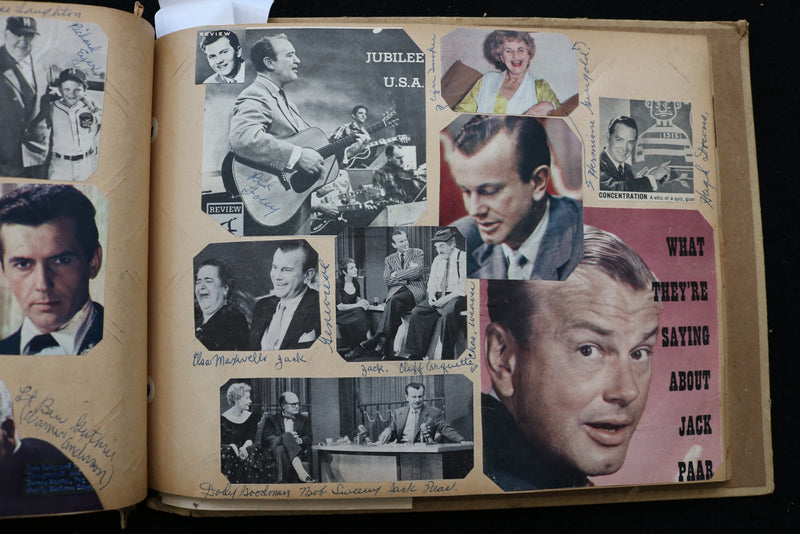1950'S-1960'S TELEVISION STARS SCRAPBOOK -JAMES ARNESS - CHUCK CONNORS - E 24952