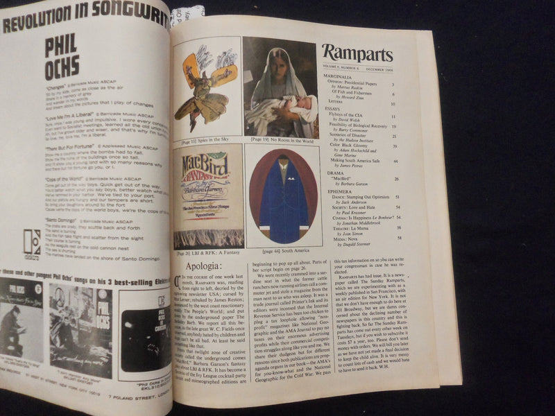1966 DECEMBER RAMPARTS MAGAZINE - FLY BOYS OF THE CIA - SP 5540Q