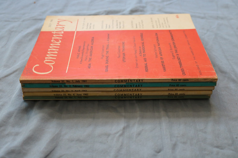 1961-1962 COMMENTARY MAGAZINE - LOT OF 5 - O 3862