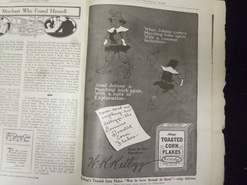 1908 JULY COSMOPOLITAN MAGAZINE - NICE COVER, ADS AND ARTICLES - ST 3023
