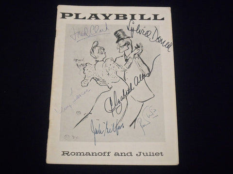 1957 PLAYBILL ROMANOFF & JULIET SIGNED PETER USTINOV CLARK + 4 OTHERS - J 1767