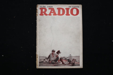 1926 JUNE RADIO MAGAZINE - BOY AND DOG COVER - E 11156
