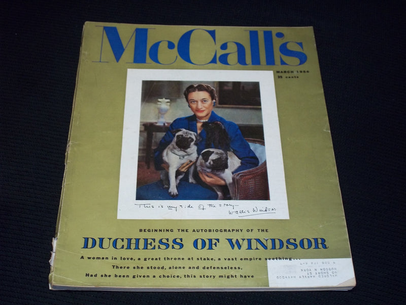 1956 MARCH MCCALL'S MAGAZINE - DUCHESS OF WINDSOR FRONT COVER - E 20255
