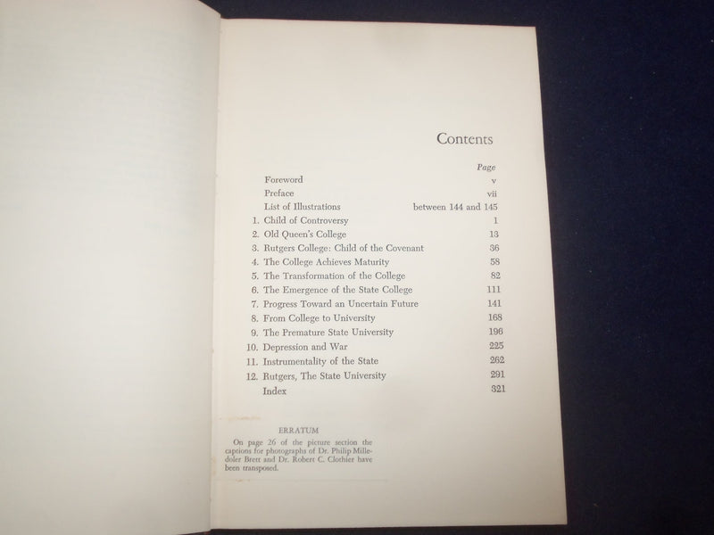 1966 RUTGERS: A BICENTENNIAL HISTORY HARDCOVER BOOK BY RICHARD MCCORMICK-KD 9151