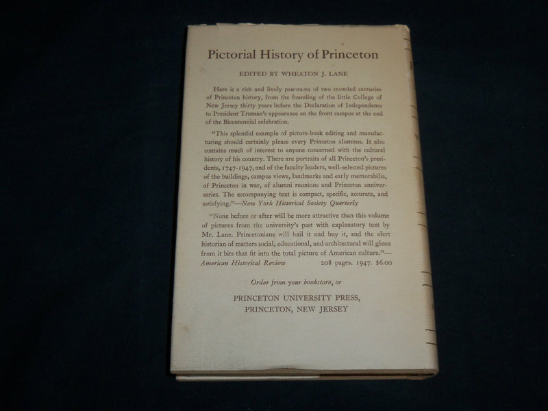 1966 PRINCETON 1746-1896 HARDCOVER BOOK BY THOMAS JEFFERSON WERTENBAKER- KD 6897