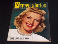1948 SEPTEMBER SCREEN STORIES MAGAZINE - BETTY GRABLE FRONT COVER - E 14483