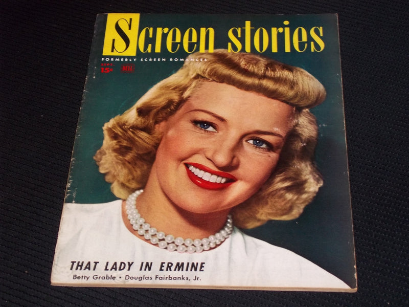 1948 SEPTEMBER SCREEN STORIES MAGAZINE - BETTY GRABLE FRONT COVER - E 14483
