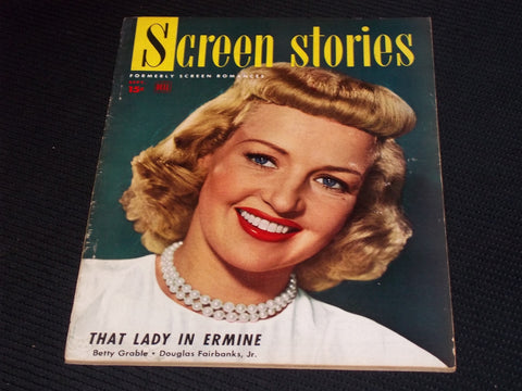 1948 SEPTEMBER SCREEN STORIES MAGAZINE - BETTY GRABLE FRONT COVER - E 14483