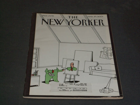2004 MARCH 29 THE NEW YORKER MAGAZINE - ILLUSTRATED COVER - NY 2002