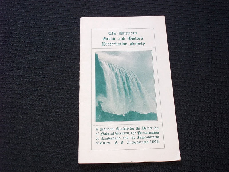 1900'S THE AMERICAN SCENIC AND HISTORIC PRESERVATION SOCIETY BOOK - J 7182
