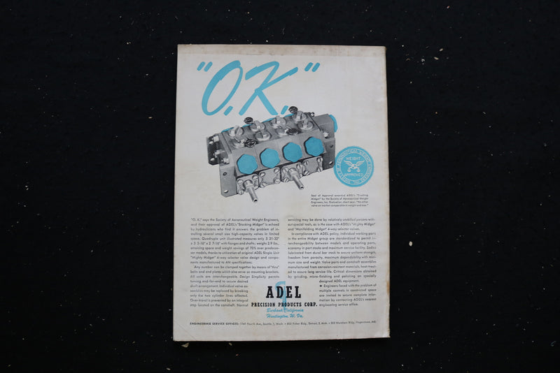 1944 FEB 1 AERO DIGEST MAGAZINE - CURTISS-WRIGHT HELLDIVERS COVER - E 10746