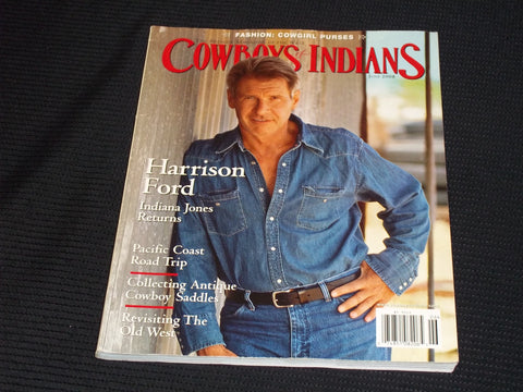 2008 OCTOBER COWBOYS & INDIANS MAGAZINE - HARRISON FORD FRONT COVER - E 12211