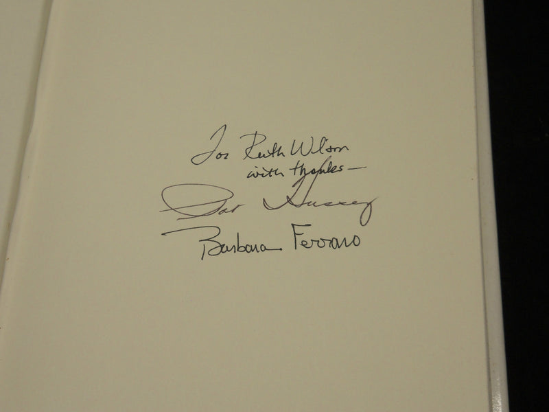 1990 NO TURNING BACK HARDCOVER BOOK SIGNED BY BARBARA FERRARO - KD 5897