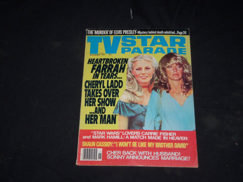 1977 NOVEMBER TV STAR PARADE MAGAZINE - CHERYL LADD & FARRAH FAWCETT COVER-B 174